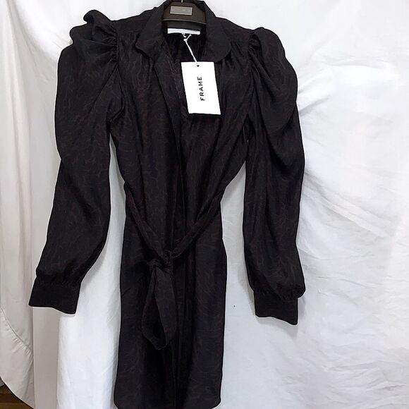 FRAME DRESS"GILLIAN" SILK BUTTON DOWN MINI NEW WITH TAGS, SZ SP - Picture 3 of 6